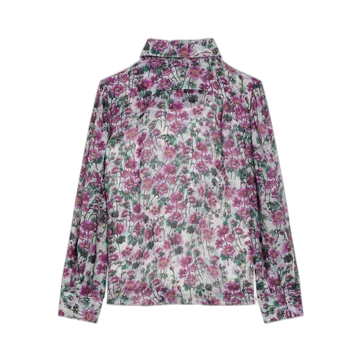 Dolce & Gabbana Kids Violet-Print CrÊPe Shirt