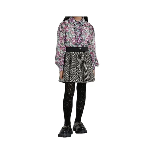 Dolce & Gabbana Kids Violet-Print CrÊPe Shirt