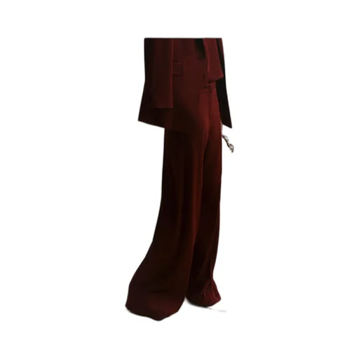Satin Trousers - Bordeaux