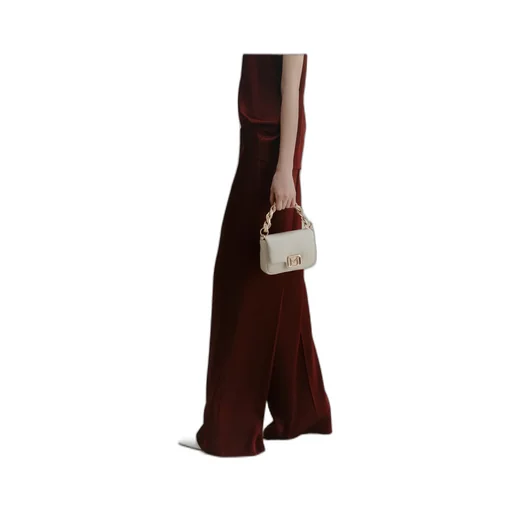Satin Trousers - Bordeaux