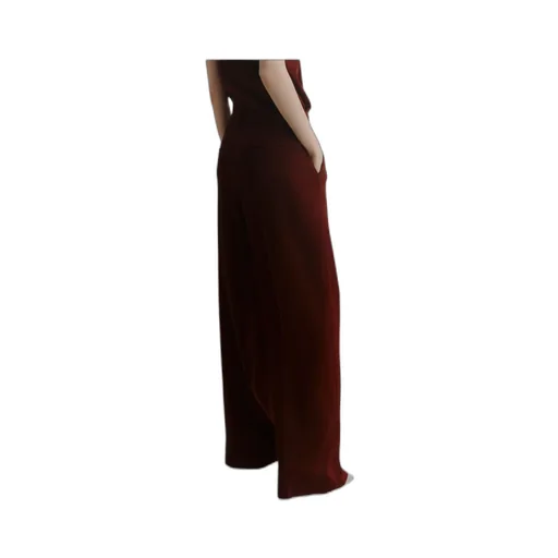 Satin Trousers - Bordeaux