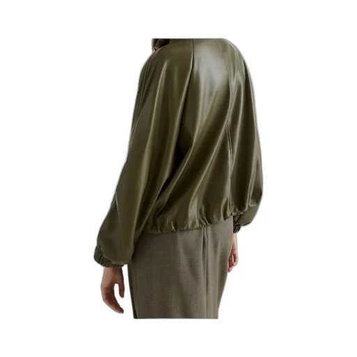 Coated Jersey Blouson Jacket - Olive