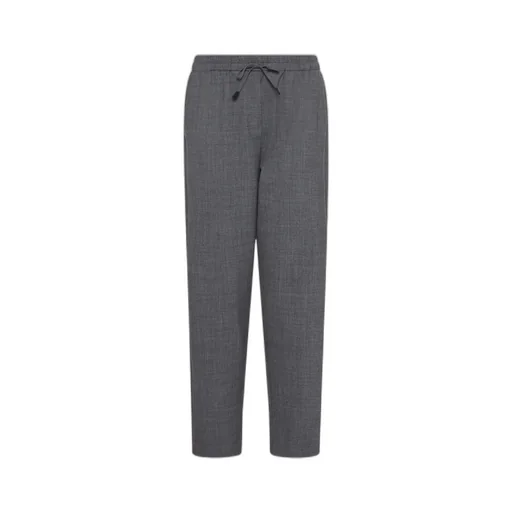 Slim-Fit Wool-Blend Trousers - Melange Grey