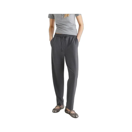 Slim-Fit Wool-Blend Trousers - Melange Grey