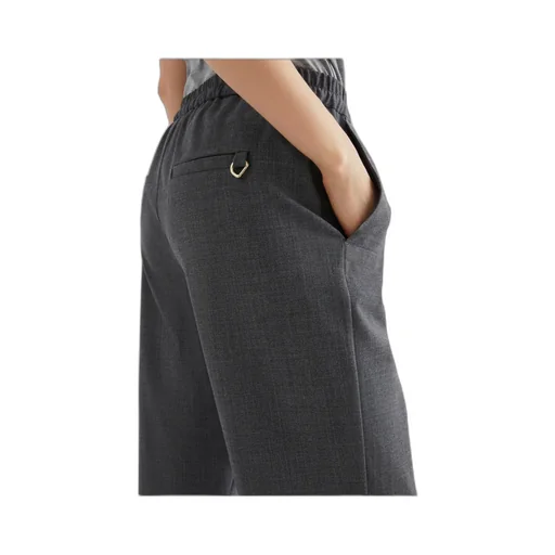 Slim-Fit Wool-Blend Trousers - Melange Grey