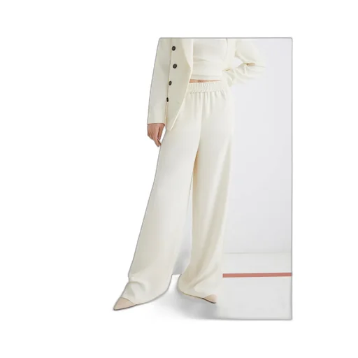 Envers Satin Trousers - Wool White