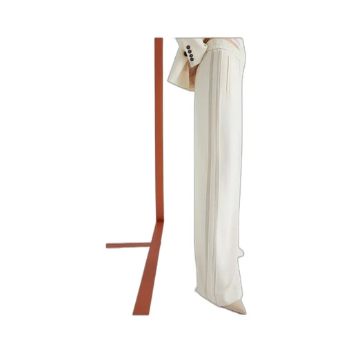 Envers Satin Trousers - Wool White