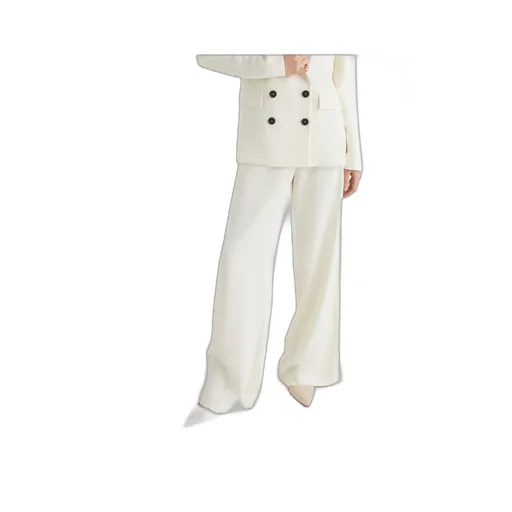 Envers Satin Trousers - Wool White