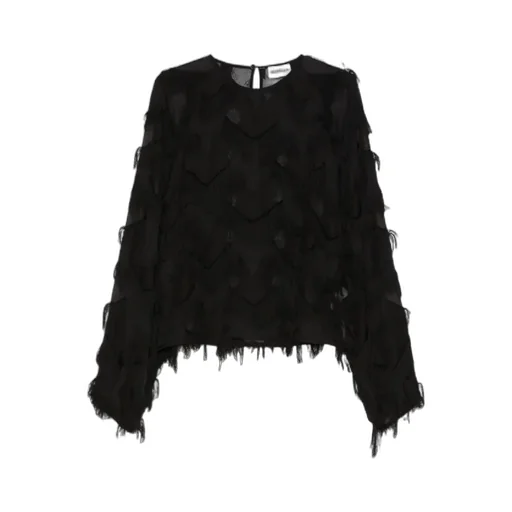 Fil Coupé Blouse - Black