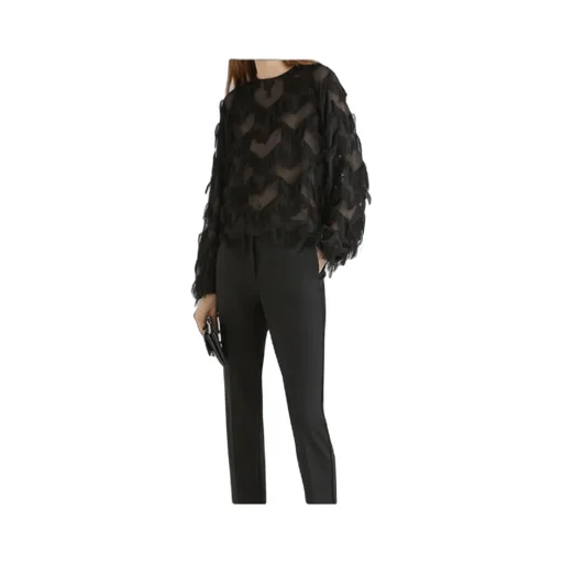 Fil Coupé Blouse - Black