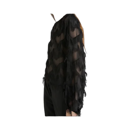 Fil Coupé Blouse - Black