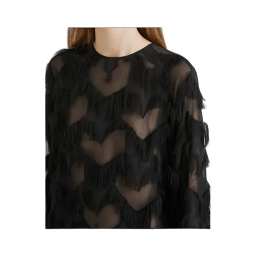 Fil Coupé Blouse - Black