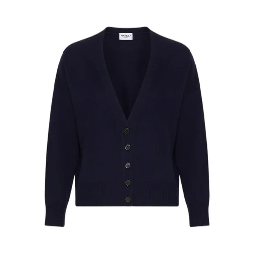 Cashmere-Blend Cardigan - Navy