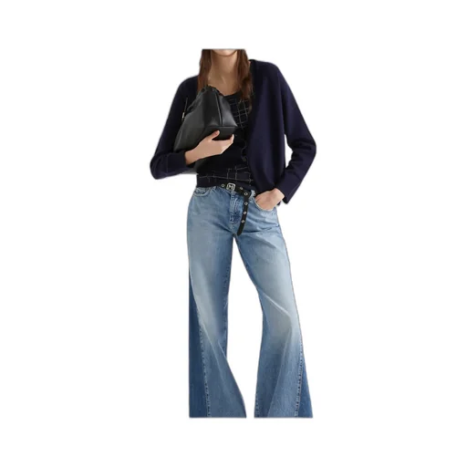 Cashmere-Blend Cardigan - Navy