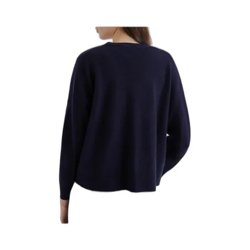 Cashmere-Blend Cardigan - Navy