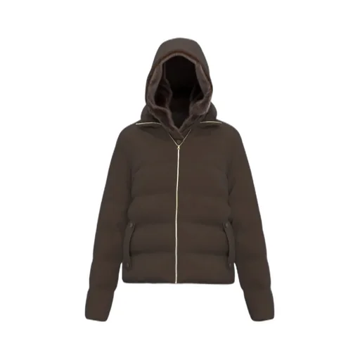 Short Hooded Taffeta Jacket