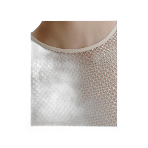 Rhinestone-Adorned Mesh T-Shirt - Wool White