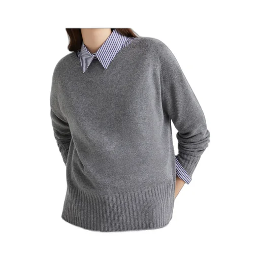Oversized Cashmere-Blend Sweater - Medium Grey