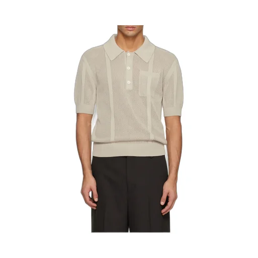 Open-Knit Polo Shirt