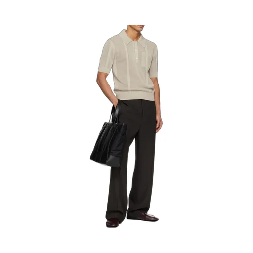Open-Knit Polo Shirt