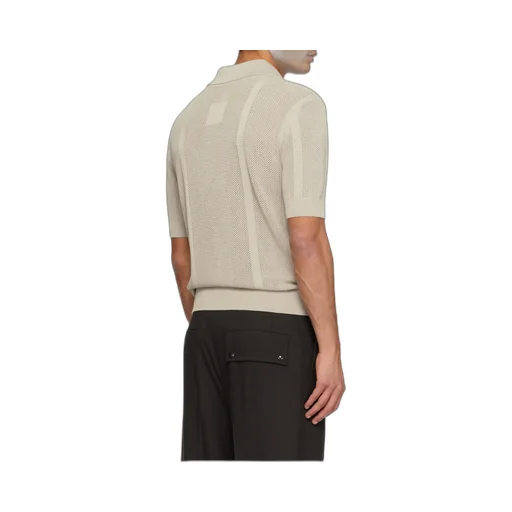 Open-Knit Polo Shirt