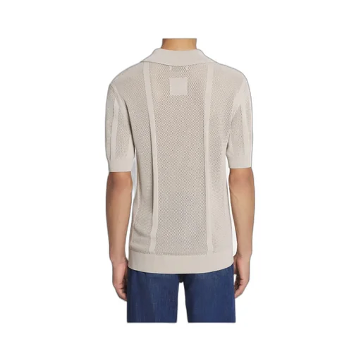 Open-Knit Polo Shirt