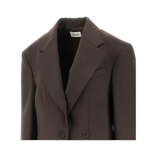 Padded-Shoulder Blazer