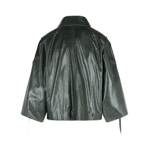 Double-Breasted Leather Jacket