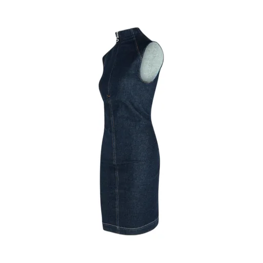 Sportmax Cerea Zip Detailed Denim Dress