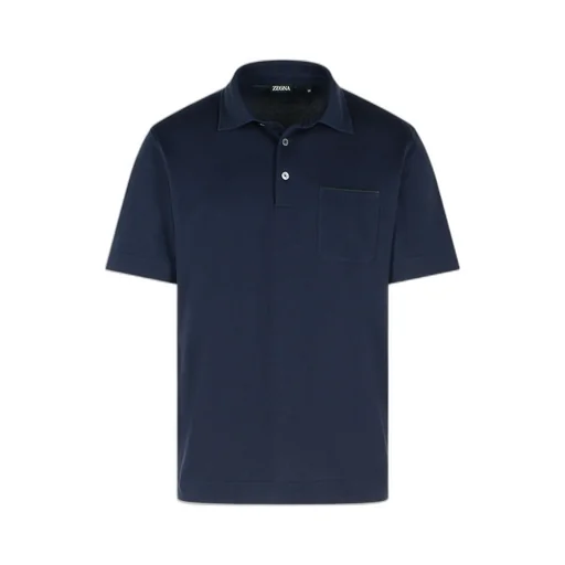 Zegna Short-Sleeved Buttoned Polo Shirt