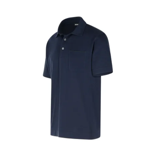 Zegna Short-Sleeved Buttoned Polo Shirt