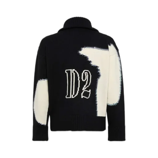 Fake Stitch D2 Zipped Cardigan