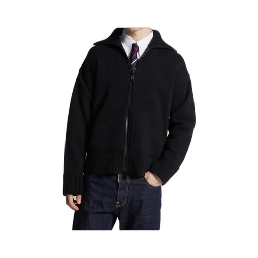 Fake Stitch D2 Zipped Cardigan