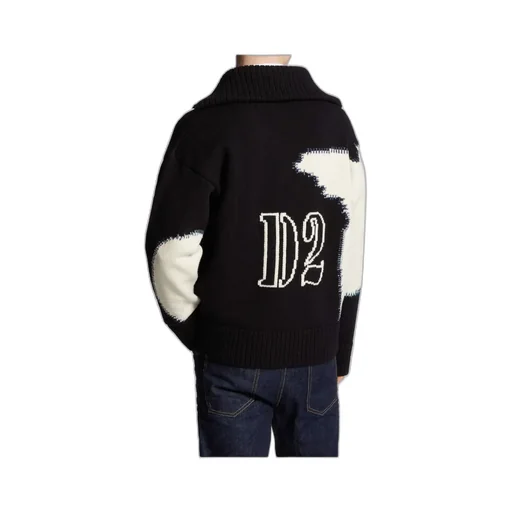Fake Stitch D2 Zipped Cardigan
