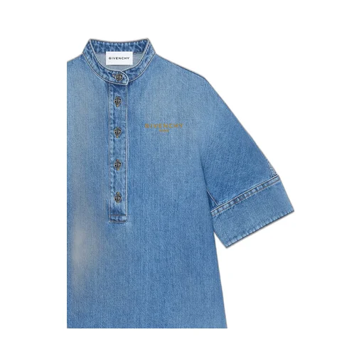 Shirt Dress In Washed Denim