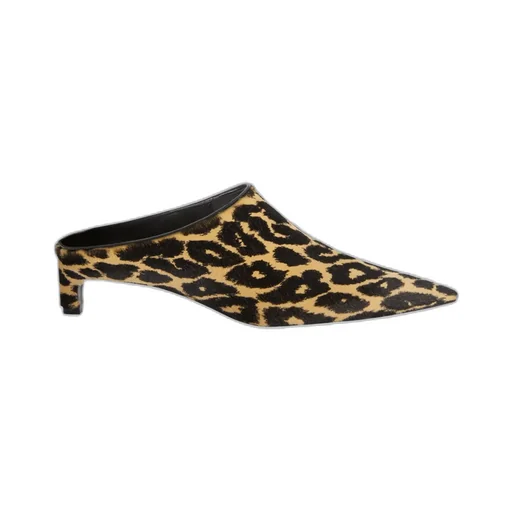 Jil Sander Leopard-Printed Pointed Toe Mules