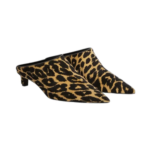Jil Sander Leopard-Printed Pointed Toe Mules