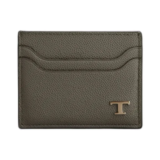 T-Logo Leather Card Holder