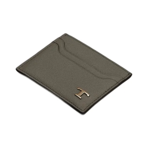 T-Logo Leather Card Holder