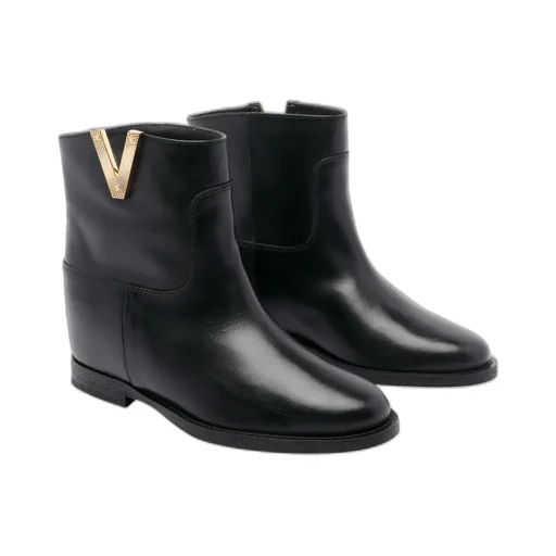 Via Roma 15 Logo Round-Toe Boots