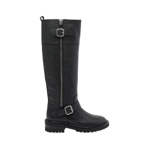 Via Roma 15 Buckled Round-Toe Boots
