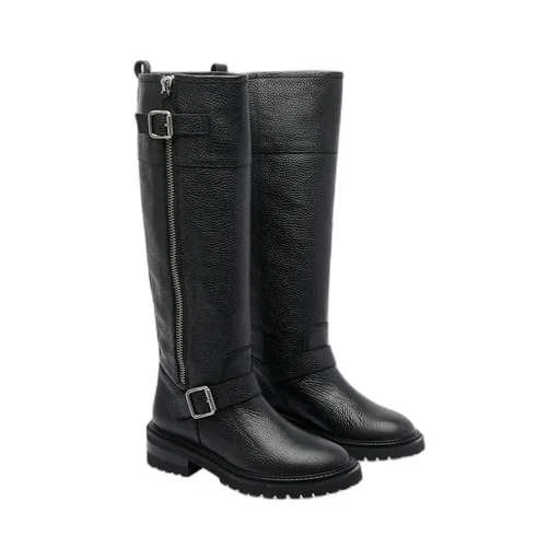 Via Roma 15 Buckled Round-Toe Boots