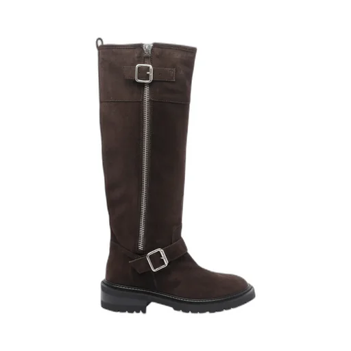 Via Roma 15 Buckled Round-Toe Boots