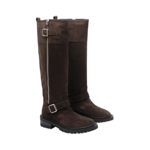 Via Roma 15 Buckled Round-Toe Boots