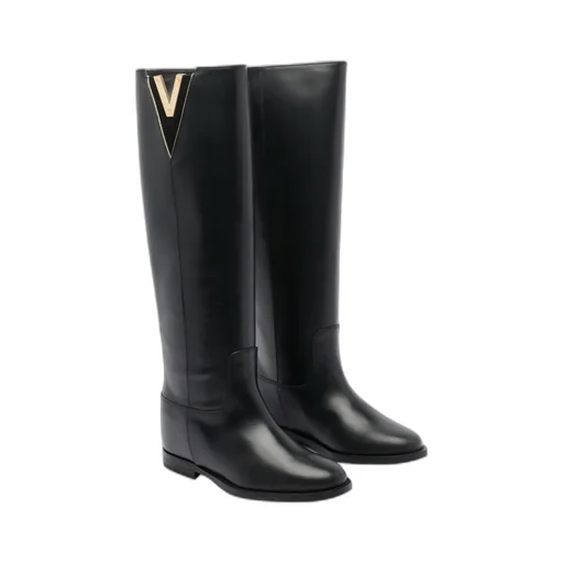Via Roma 15 Maxi Logo Round Toe Boots