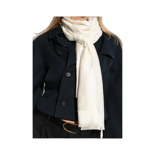Givenchy Logo Printed Frayed Edge Scarf