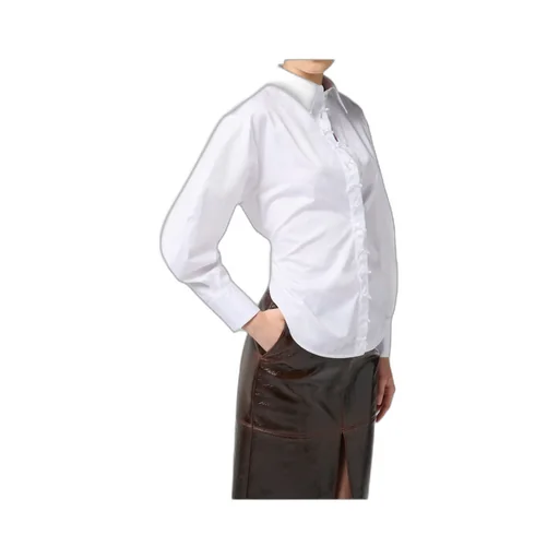 Balloon-Sleeve Bow-Detail Shirt