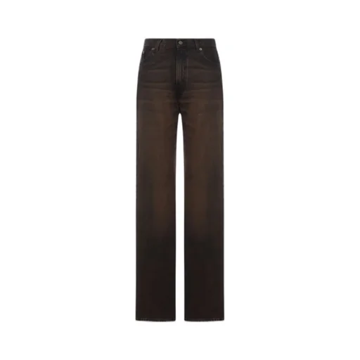 Wide-Leg Denim Trousers
