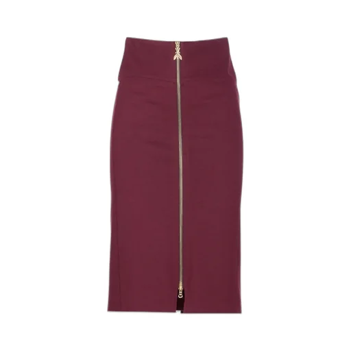 Patrizia Pepe Logo Zip Midi Skirt
