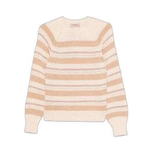 Striped Lurex-Detail Sweater